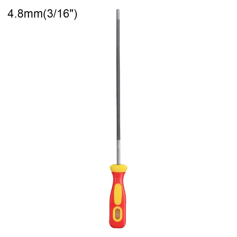 1Pcs New High Carbon Steel Chain Files Round 4.0/4.8/5.5mm Saw Sharpener Plastic Handle Sharpening Tool Hand Tools Accessories