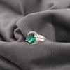 Hermoso Anillo de Joyería con Gema Esmeralda Verde, Anillo de Plata Magnífico Hecho a Mano, Joyería de Plata de Ley 925 Para Regalo de Boda