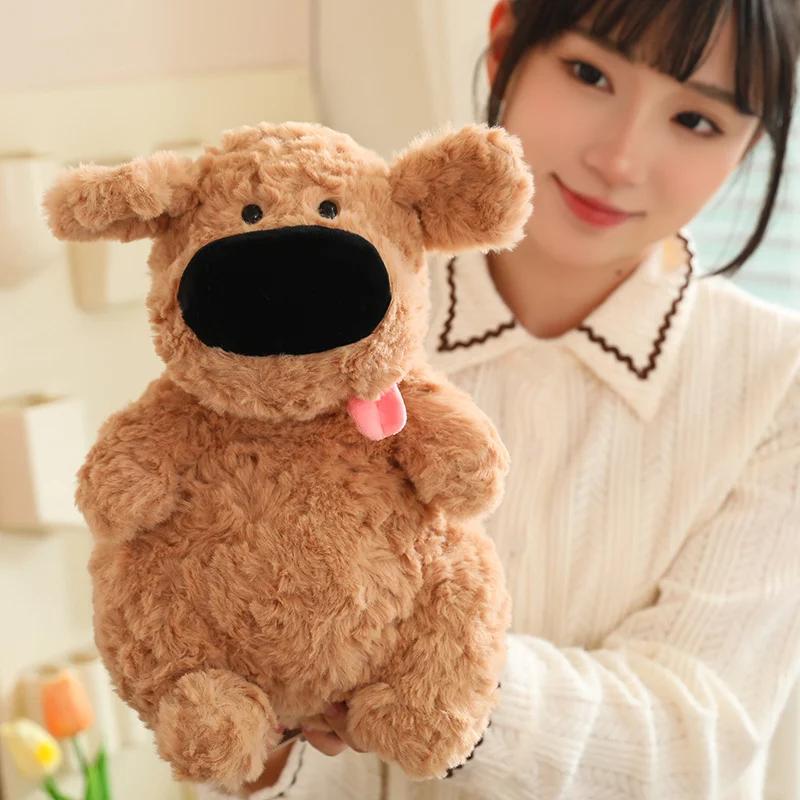 Big Nose Dog Plush Pendant Stuffed Animal Toy with Tongue Perfect for Kids Birthday Gifts Multiple Colors To Choose From