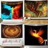 Fire Phoenix Tapestry Office Living Room Decoration Home Wall Tapestry