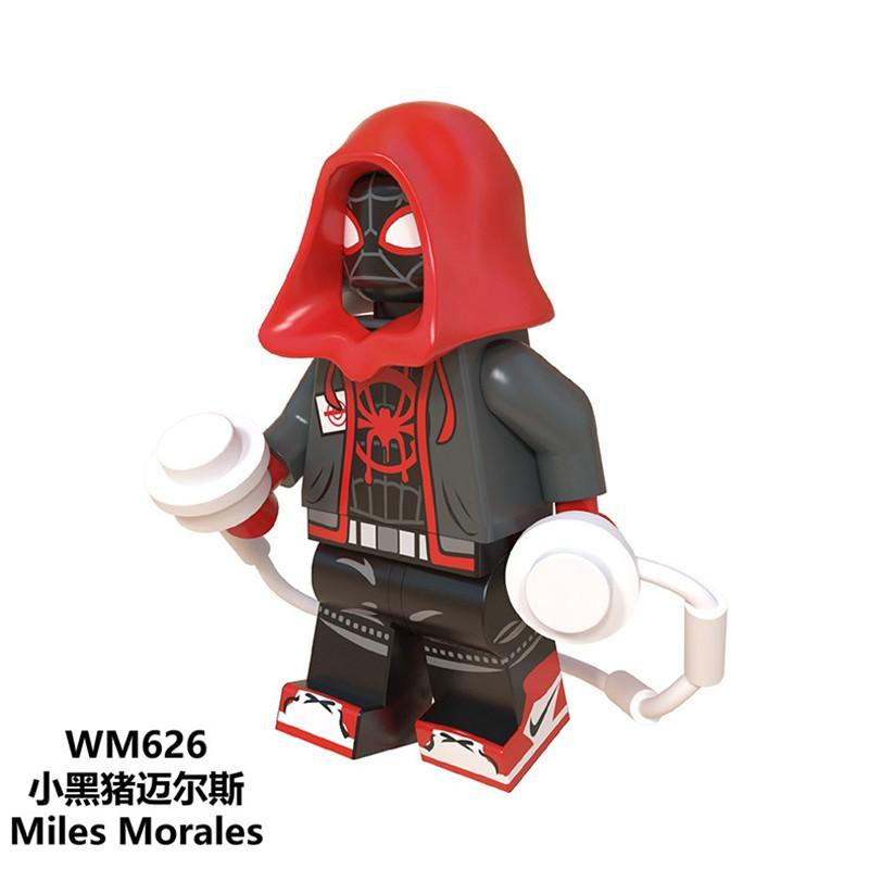 Compatible  Marvel Minifigures Miles Morales Gwen Stacy Spider-man Noir Building Blocks Toys WM6052