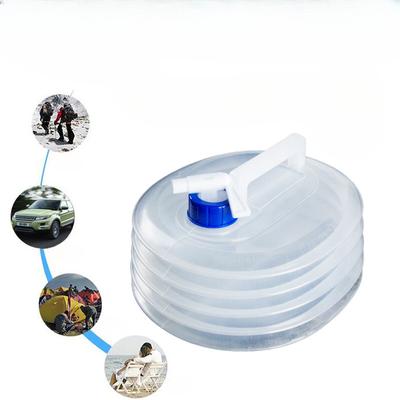 1PC PE Folding Water Bag Telescopic Bucket Food Grade Outdoor Portable Emergency Storage Kettle Car Camping 3L