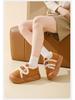 Women's 2025 Indoor/Outdoor Plush Winter Slippers: Thick-Soled, Warm Cotton, Closed-Heel.