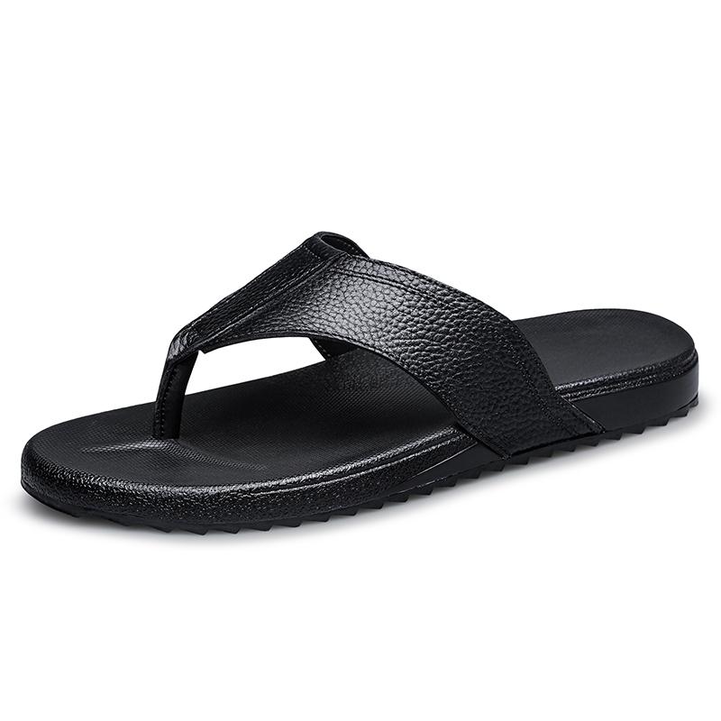 Stylish Outdoor Mens Flip Flops Man Summer Beach Flats Breathable Sandals Male Slippers Simple Handmade Half Drag Slides