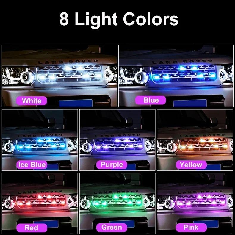 1/2/4/6pcs 7Colors Remote Control Strobe Light LED Warning Lamp Drone Strobe Light Motorcycle Tail Light for Car Motorcycle Bicycle RC Drone Flash