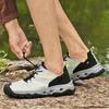 Fashion Men's Breathable Sneakers Mesh Lace-Up Casual Sneakers Lightweight Men Walking Shoes Comfortable Slip-Resistant Driving Shoes