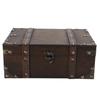 Vintage Houten Opbergdoos Decoratieve Schat Sieradendoos met Slot Huisdecoratie6282?2302