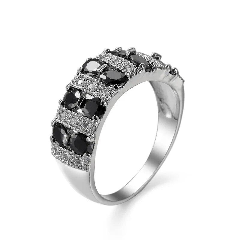 Exquise Dames Geometrie Ronde Steen Ring 925 Sterling Plataful AAA Zirkoon Sieraden Ontwerp Trouwringen voor Vrouwen Bague