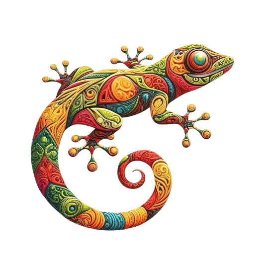Yousheng Wall Art Gecko Decoration Metal Lizard Wall Decoration Colorful Wall Mounted Gecko for Garden Fence Home Farmhouse Decor