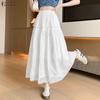 Damen Freizeit Elastische Taille Locker Spitze Häkeln Patchwork Kleid