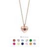 Volume Heart Birthstone 10k Necklace LNT17072T