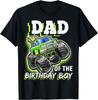 Mens Dad of the Birthday Boy Monster Truck Birthday Gift T-Shirt