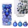 24pcs 3cm Plastic Home Decor Crafts Drop Pendant Xmas Hanging Ball Bauble Christmas Tree Decoration