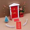 Mini Wooden Elf Door Miniature Simulation Furniture Model Fairy Door Kids Garden Scenes Decoration Dollhouse Diy Accessories