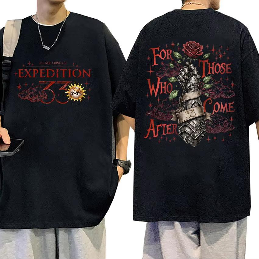 Suitable for Those Born After Expedition 33 Clair Obscur Game Gamer Tshirt 2026Summer Luxury Retro Cotton Tshirt for Men Women
