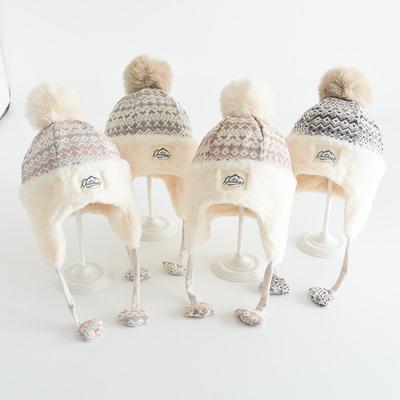 Winddichter Strickpullover-Hut für Mädchen - Warmer Herbst-/Winter-Gehörschutz im Lei Feng Stil