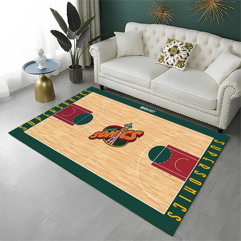 Klassischer Basketball-Teppich für Spielzimmer, Schlafzimmer, Wohnzimmer, Sofa, Heimdekoration, rutschfeste Bodenmatte für Kinderspielbereiche