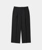 UNIFORM BRIDGE Refined One Tuck Slacks Wide Fit Black