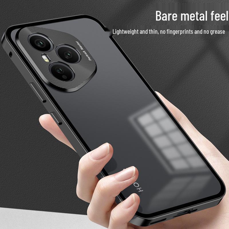 Honor 400/400pro Snap-Button Metal Frame Phone Case with Frosted Back