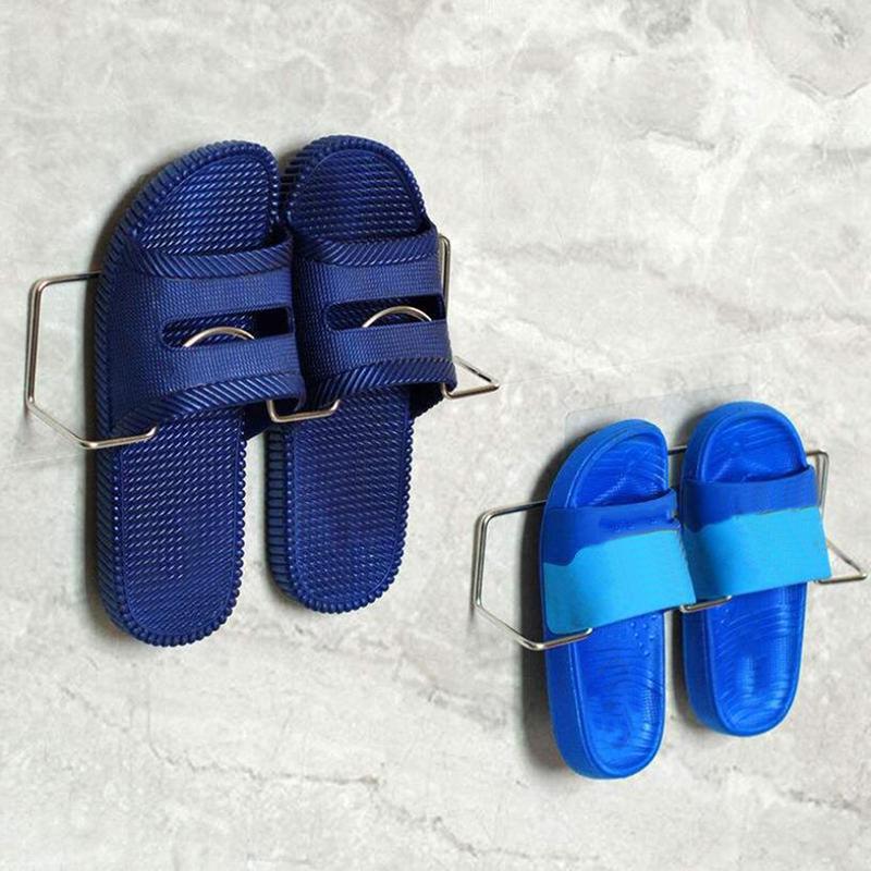 An der Wand befestigtes Pantoffel-Aufbewahrungsregal, hängendes Regal, Schuhe, Organizer, Halter, Haken