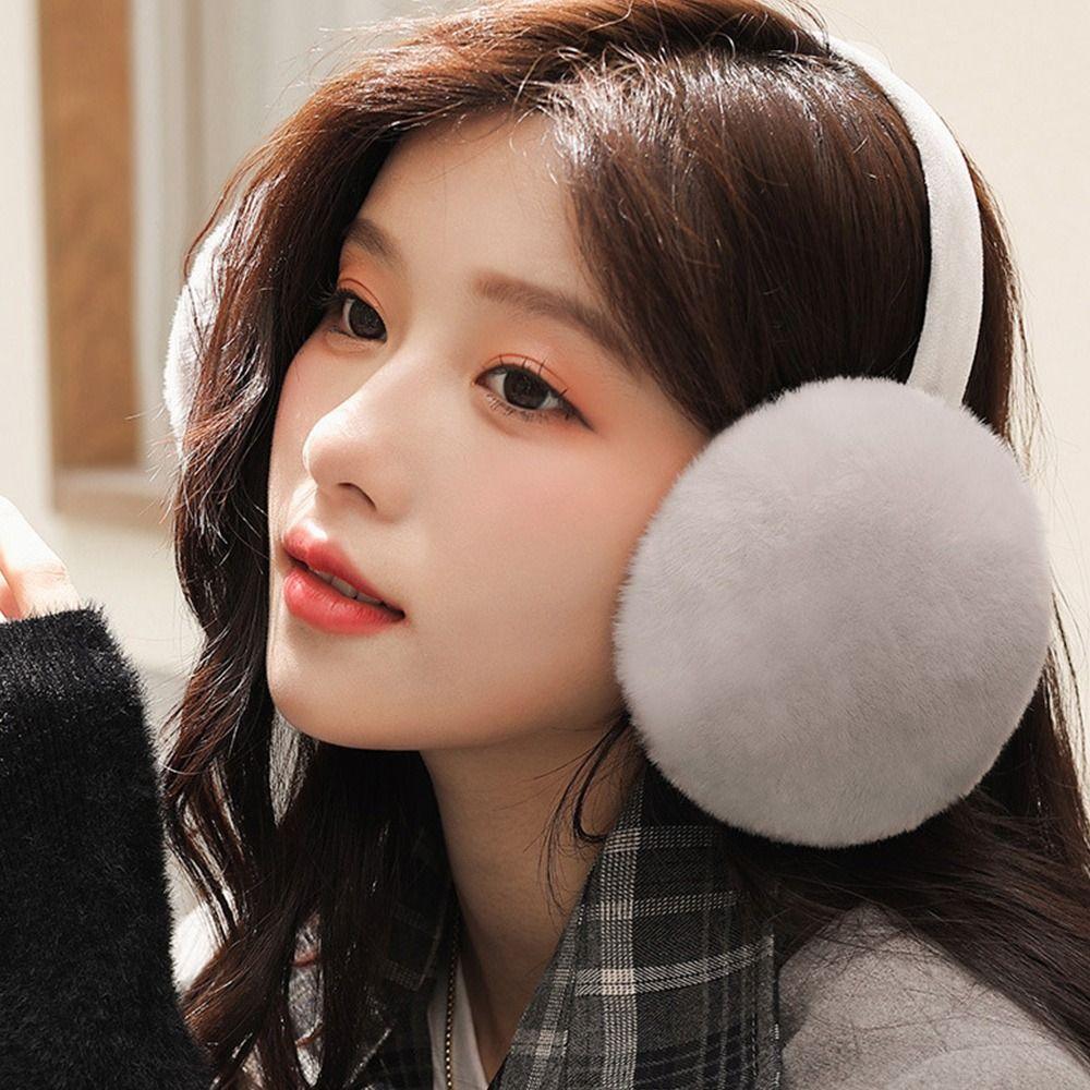 Cold Protection Folding Ear Warmer Winter Warm Foldable Earflaps Soft Plush Earmuffs  Gifts