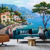 3D Wandbild Tapete Mediterrane Landschaft Tapeten Wohnkultur Wohnzimmer Sofa TV Hintergrund Wand Papier