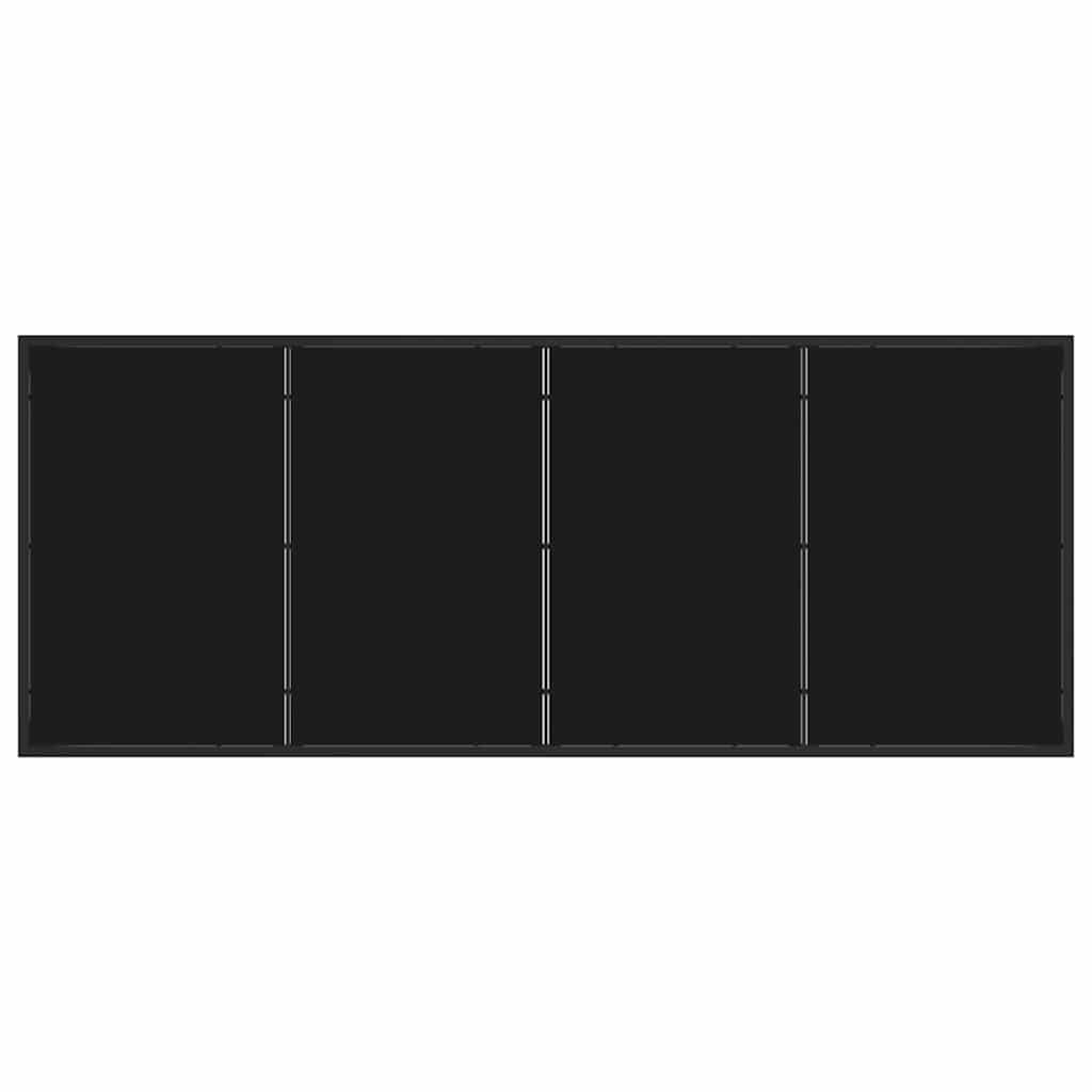 Garden Dining Set 7 Pcs Black Powder Coated Steel