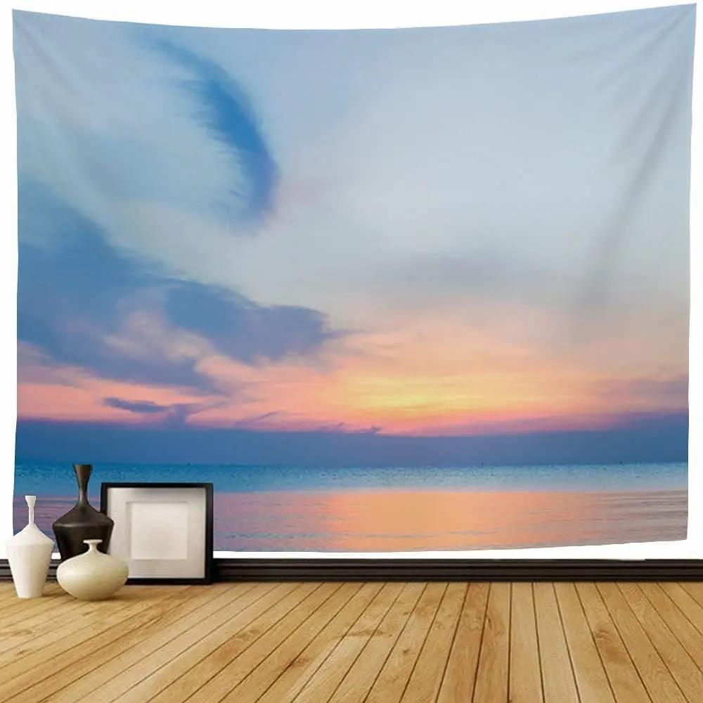 Zonsondergang Landschap Wandkleed Strand Wandkleed Palmboom Wandkleed voor Kinderen Jongens Meisjes Tieners Decor Muurdecoratie voor Slaapkamer Woonkamer
