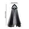 Black Bridal Shawl Witch Vampire Cosplay Cloak Halloween Double Cloak Game Party Costume Props Holiday Dress Up Anime Cosplay