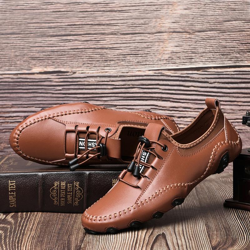 Genuine Leather Casual Leather Shoes Men Loafers Comfortable Driving Shoe Moccasins Man Flats Shoes