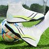 Herren High Top Elastischer Sockenmund Fußballschuhe Gummi Weiche Sohle Kurze Stollen Jugend Jungen Fußballschuhe
