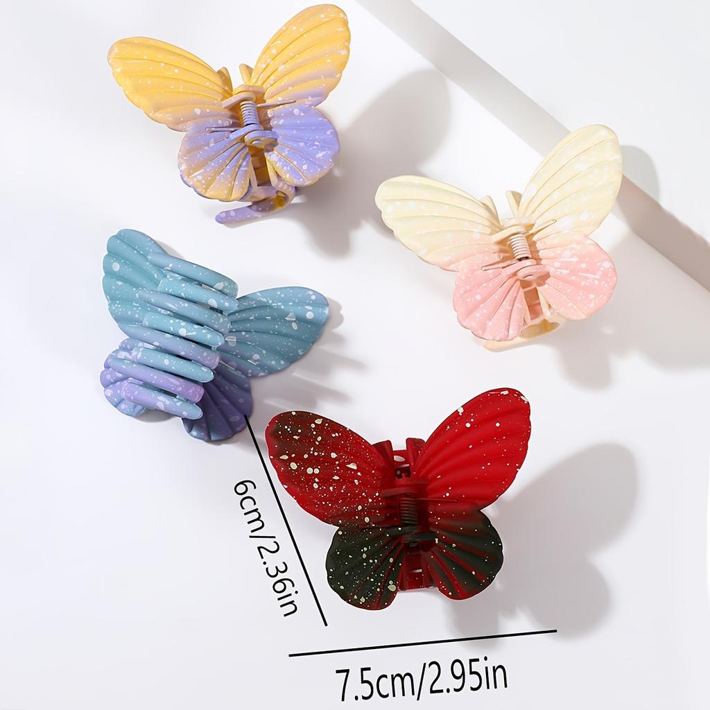 1PC Gradual Change Color Butterfly Elf Fashion Hair Clip, Women's Elegant Temperament Accessories Hair Accessories