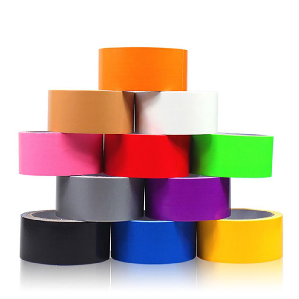 10m Rainbow Colored Duct Tape Thickens No Residue Easy Tear By Hand Heavy Waterproof Adhesive Tape for DIY Art Packaging Coding