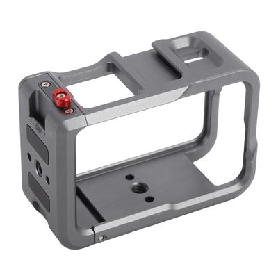 Action Camera Cage Quick Release Metal Protective Frame with Cold Shoe Port 1/4 Inch Threaded Port