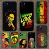 B-Bob M-Marley Rasta Lejon Telefonfodral För Apple iPhone 15,14,13,12,11,Pro,X,XS,Max,XR,Plus,Mini Mjukt Svart Skydd
