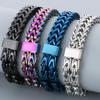 Waterproof Bracelet for Men 316L Stainless Steel Double Layer Link Chain Men's Bracelets Jewelry Accessories His Birthday Gifts
