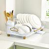 WEZHO Transparent Countertop Dish Drying Rack