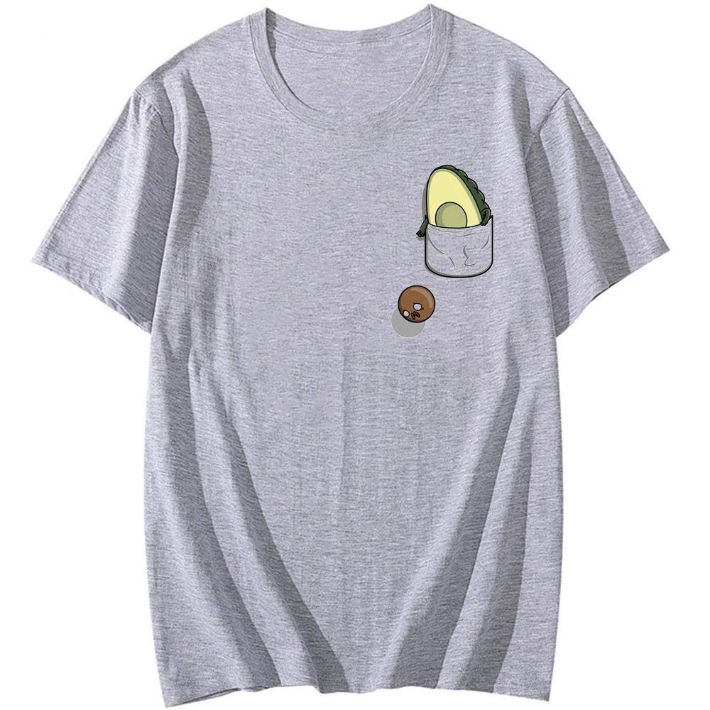 Avocado-Themen Vegan T-Shirt für Damen Harajuku Stil Süßes Kurzarm-T-Shirt Kreatives Taschent-Shirt Trendiges T-Shirt