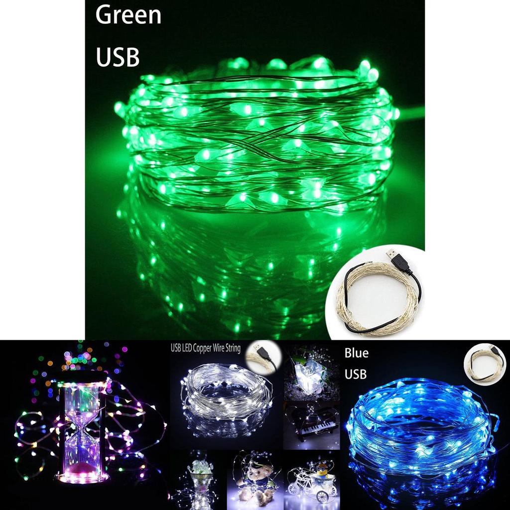 Lámpara de tira de luces LED de alambre de cobre de 5/10 m de calidad premium para decoración del hogar atemporal