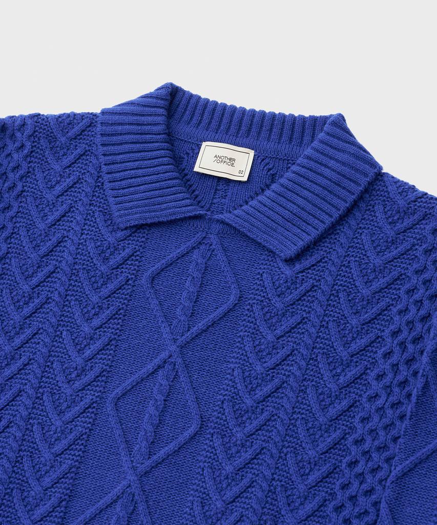 ANOTHER OFFICE Fisherman Cable Knit (Cobalt)