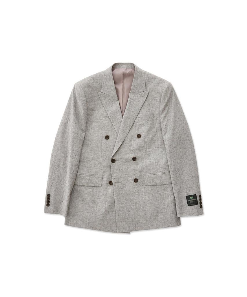 Stco [Summer Suit] Italy Marlane Wool & Linen Double-Breasted Suit Set_Grey (Classic Fit)_Ssjub92Set