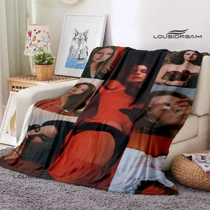 Lana Del Rey Retro Printing Blanket Children's Warm Flange Home Travel Bed Linings Birthday Gift