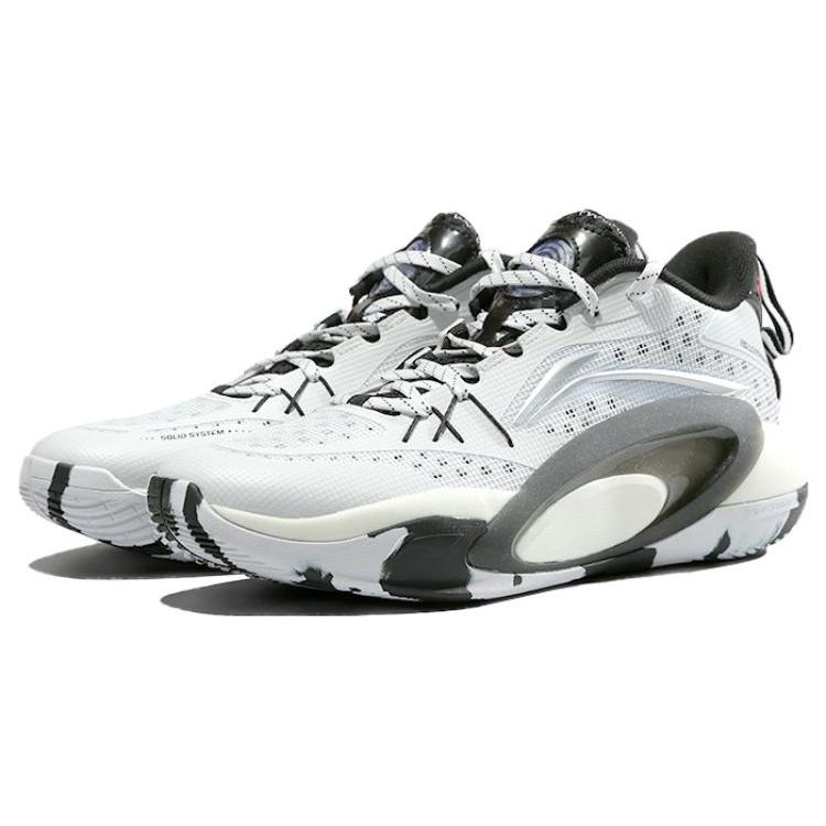 Li Ning Cushioning, Wear Resistant Mid top Basketball Shoes Men's Black ABPS047-1