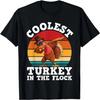Coolest Turkey In The Flock Funny Thanksgiving Kids Boys T-Shirt