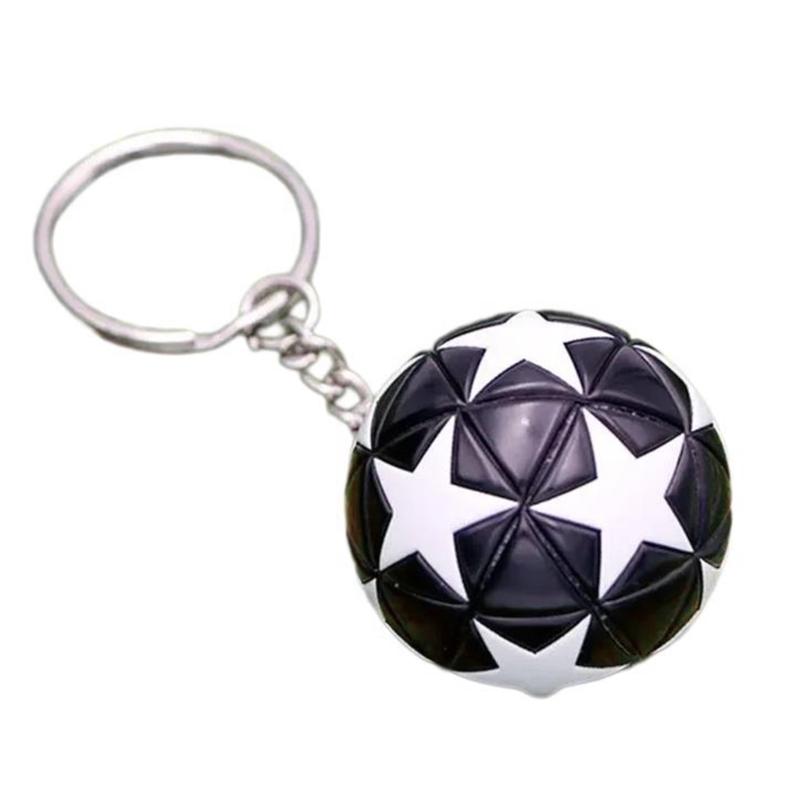 European Styles Football Sturdy Imitation Leather Keychain Souvenir Pendant Decoration for Fan and Collectors Wear