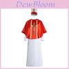 Costume d'Halloween Cosplay Robe de Prêtre avec Cape Rouge Pour Performance sur Scène