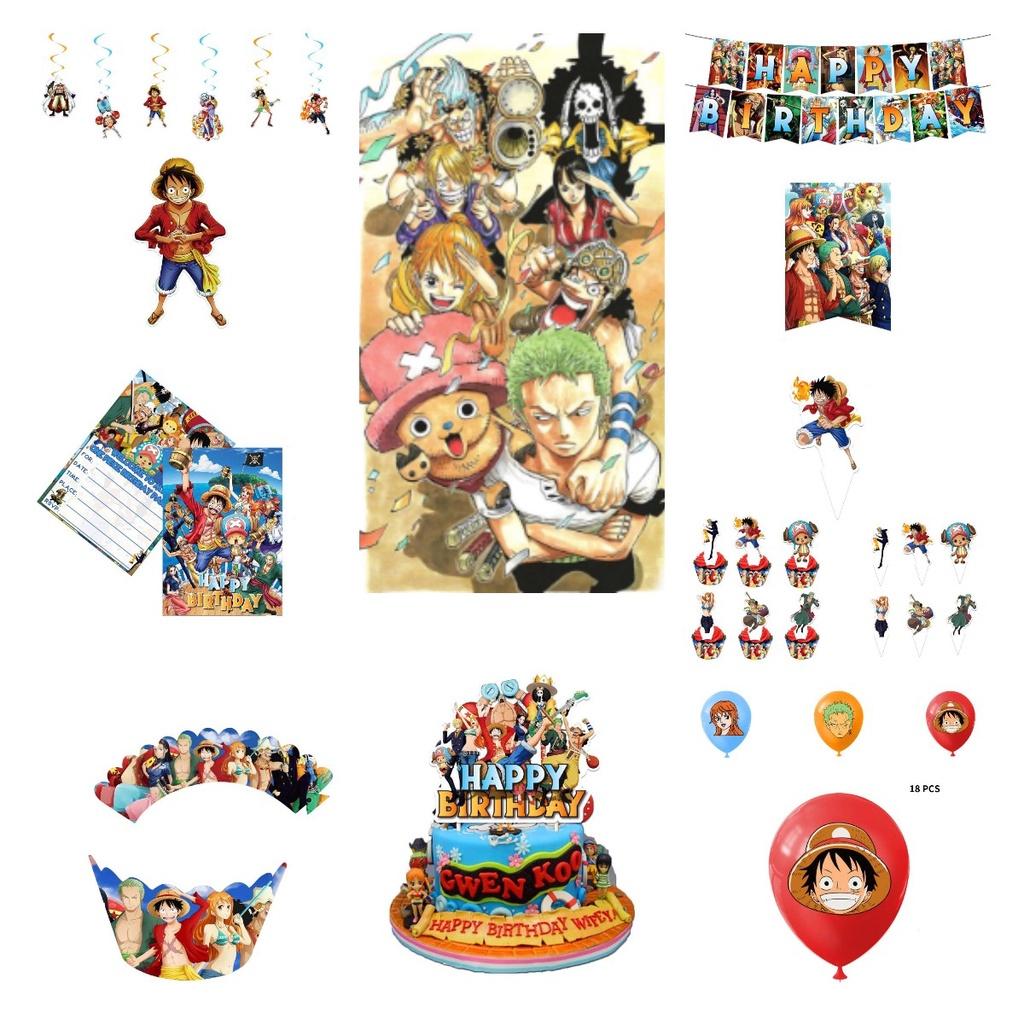 Exquisite One Piece Themed Birthday Party Decorations Handcrafted With High-quality Paper Material