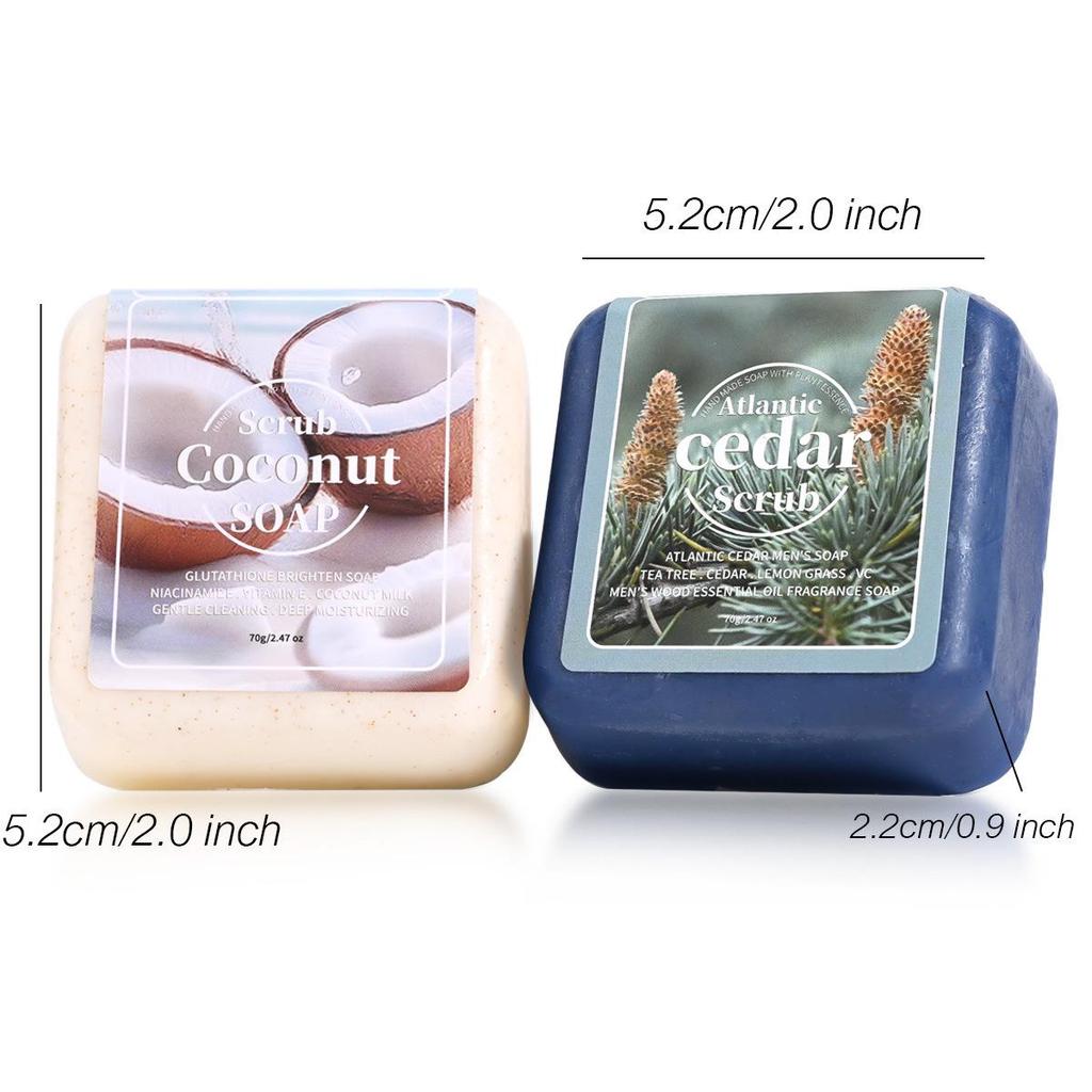 70g Handmade Coconut Glutathione Soap with Turmeric Essential Oil - Perfect for Travel and Business Trips.