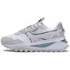 Li Ning Fangyuan EVO Textil, Synthetikleder Niedrig geschnitten Sport Freizeit Schuhe Damen Weiß Grau AGCS164-3