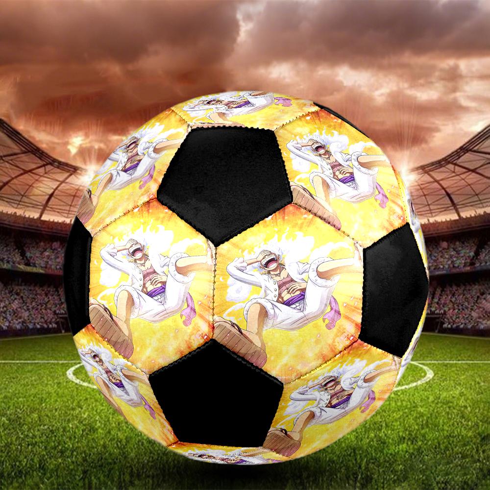 Ballon de Football Coloré Cousu à la Machine PVC Taille 5 Prêt pour l'Entraînement d'Équipe et la Compétition Durable Rebonds Élevés Cadeau Sportif Cool
